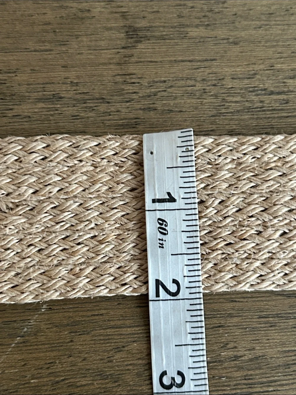 Vintage Y2K Jute Woven Belt Silver Statement Buckle W/ Mother Of Pearl Inlay.